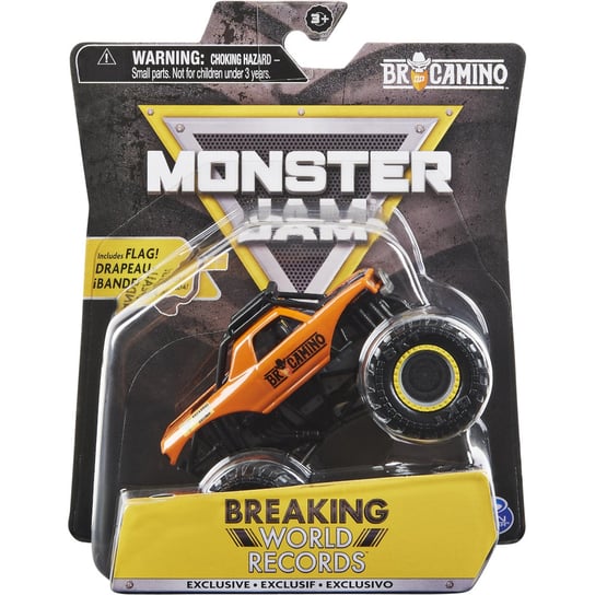 MONSTER JAM TRUCK AUTO TERENOWE 1-PAK BREAKING WORLD RECORDS BROCAMINO 1:64 Spin Master