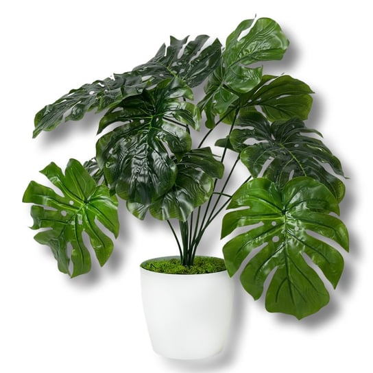 MONSTERA KWIATEK DONICZKOWY SZTUCZNY MONSTERA LIŚCIE MONSTERY W DONICZCE 49 CM Inny producent