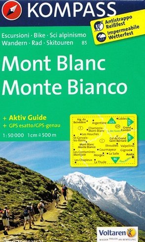 Mont Blanc. Mapa 1:50 000 Kompass