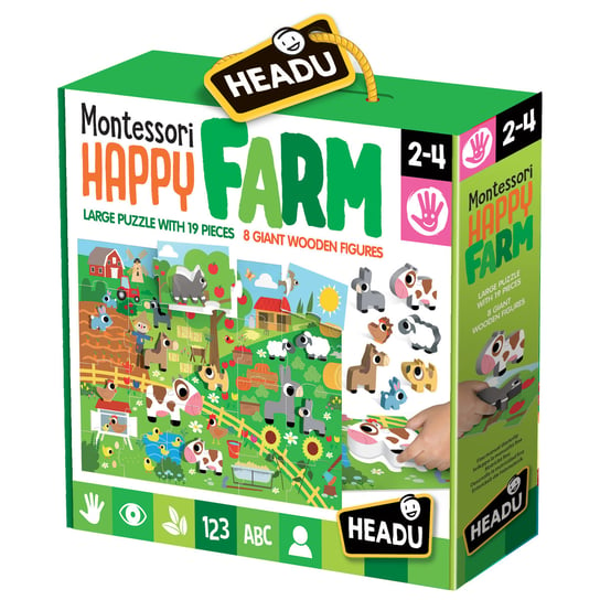 Montessori, puzzle Szczęśliwa Farma Montessori
