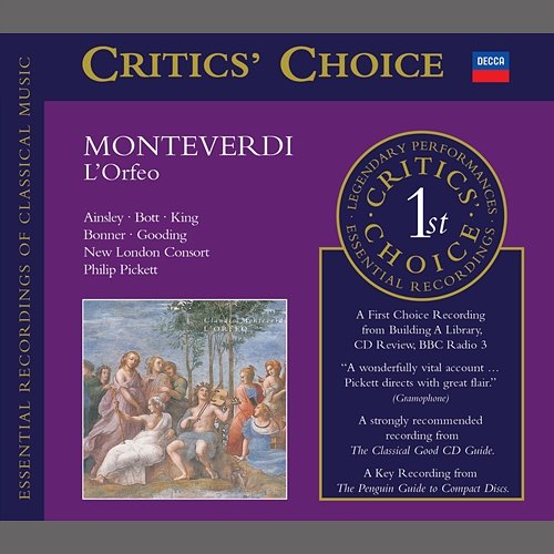 Monteverdi: L'Orfeo - Act 1 - Lasciate i monti New London Consort, Philip Pickett