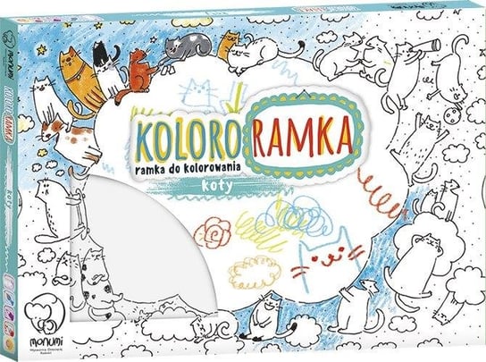 Monumi, zestaw kreatywny Kolorowanka Ramka Do Zawieszenia - Koty Monumi