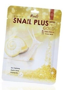 Moods, Snail Plus, maska do twarzy w płachcie Gold, 38 g Moods