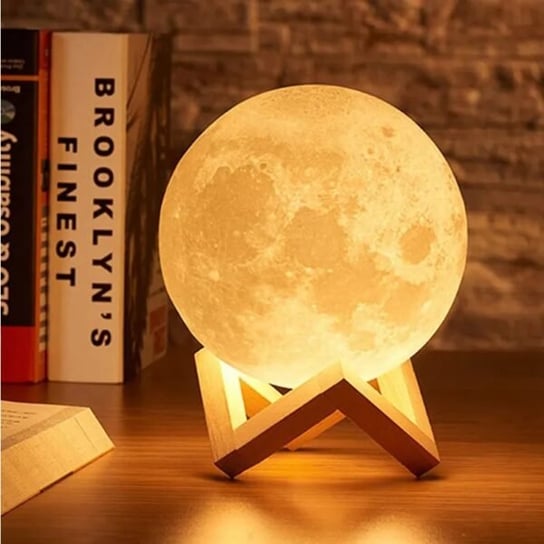 Moon Light Duża lampka księżyc 14,5 cm 7 kolorów, zasilana akumulatorem Inna marka