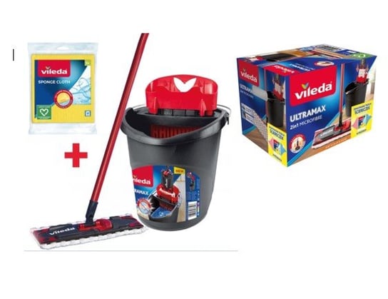 Mop, VIVIELDA, Ultramax Box, ściereczki 3 sztuki Vileda