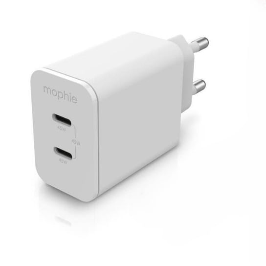 Mophie Gan Charger ładowarka sieciowa domowa 45W (2x USB-C) (white) Mophie