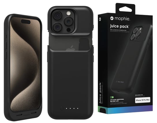 Mophie Juice Pack (3000 mAh) etui obudowa z wbudowanym powerbankiem baterią do iPhone 15 Pro Max Mophie