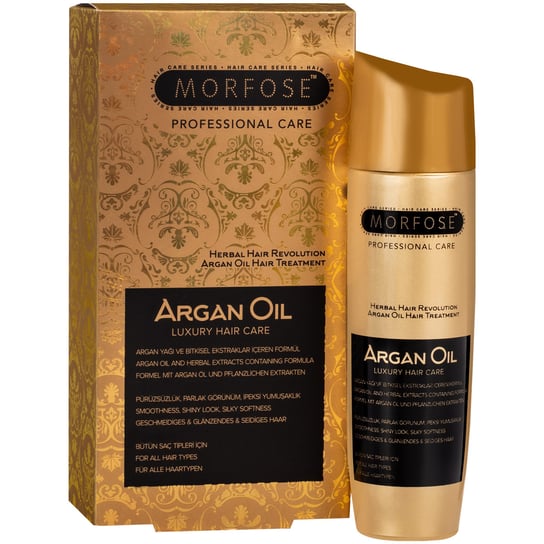 Morfose Argan Oil Luxury Hair Care olejek arganowy do pielęgnacji 100ml z witaminą A i kwasami omega. Nawilża i wygladza Morfose