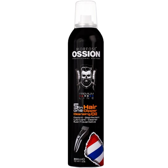 Morfose, Ossion 5in1 Hair Clipper Cleansing Oil, Oliwka do czyszczenia ostrzy i narzędzi fryzjerskich, 300 ml Morfose