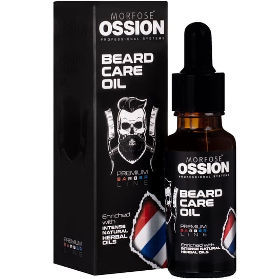Morfose Ossion Beard Care Oil Olejek do pielęgnacji brody dla mężczyzn 20ml arganowy, migdałowy, nawilża i zmiękcza Morfose