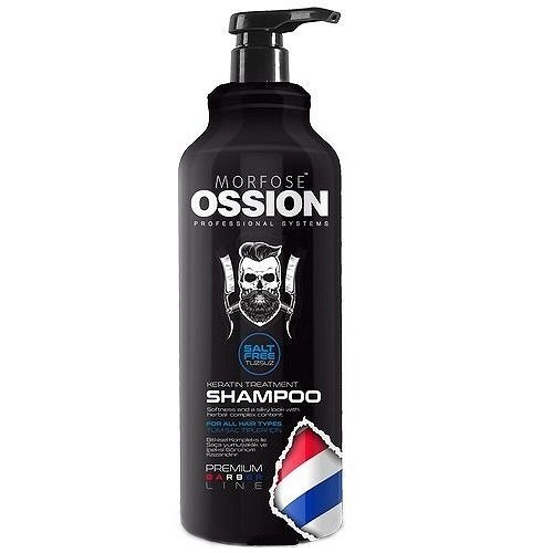 Morfose, Ossion Premium Barber Keratin Treatment Shampoo szampon do wszystkich rodzajów włosów bez soli 1000 ml Morfose