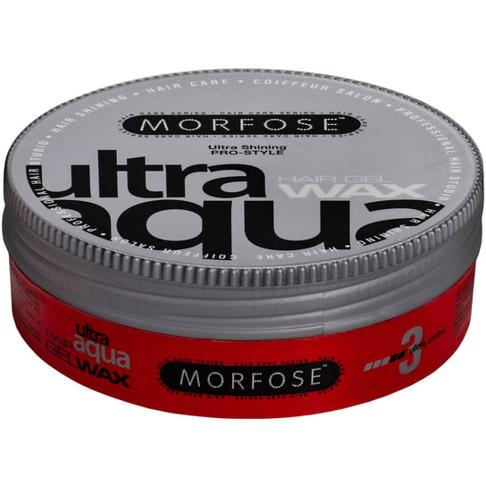 Morfose Ultra Aqua Hair Gel Wax Ultra Shining żelowy wosk nabłyszczający do stylizacji włosów dla mężczyzn, 175 ml Morfose