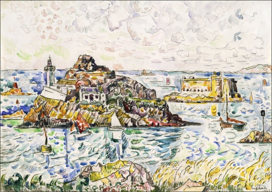 Morlaix, Entrance of the River, Paul Signac - plakat 40x30 cm Galeria Plakatu