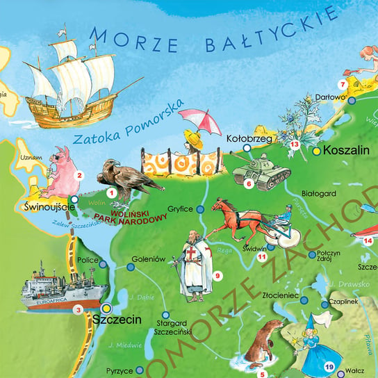 Morze Bałtyckie. Polska młodego odkrywcy. Mapa ścienna midi dla dzieci Opracowanie zbiorowe
