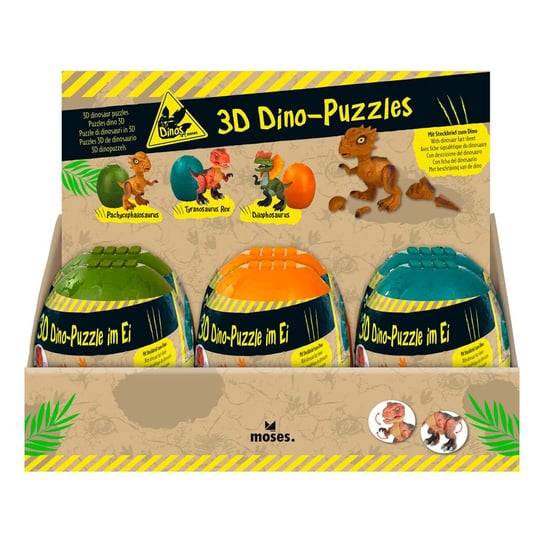 Moses, Dino Puzzle 3D w Jajku Moses