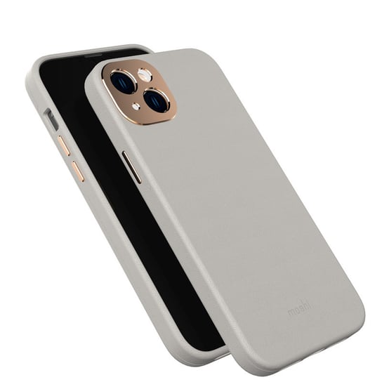 Moshi Napa Slim Magsafe - Skórzane Etui Iphone 14 Plus (Serene Gray) Moshi