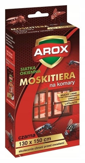 Moskitiera 130x150 czarna + rzep AROX Siatka na okno Inna marka