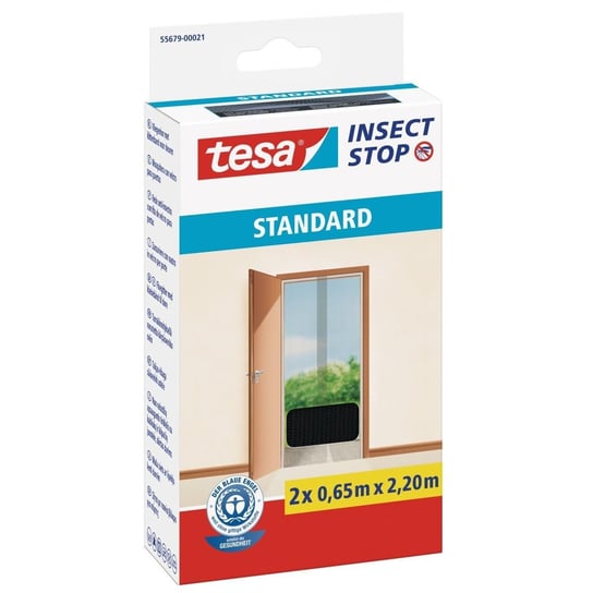 Moskitiera drzwiowa tesa Standard 1,2x2,2m czarna TESA