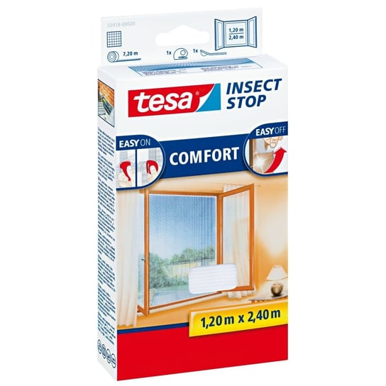 Moskitiera na okno tesa Comfort 1,2 x 2,4m biała TESA