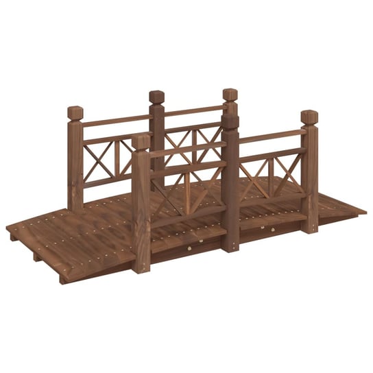 Mostek ogrodowy drewniany 150x67x56 cm, świerkowy, Zakito