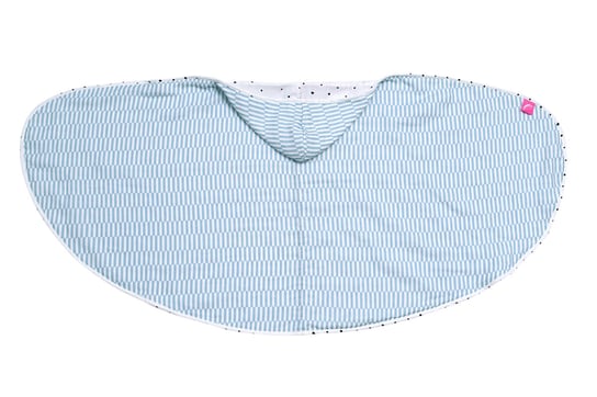 Motherhood, Ręcznik niemowlęcy, muślinowy, Niebieski Płotek, 65x130 cm Motherhood