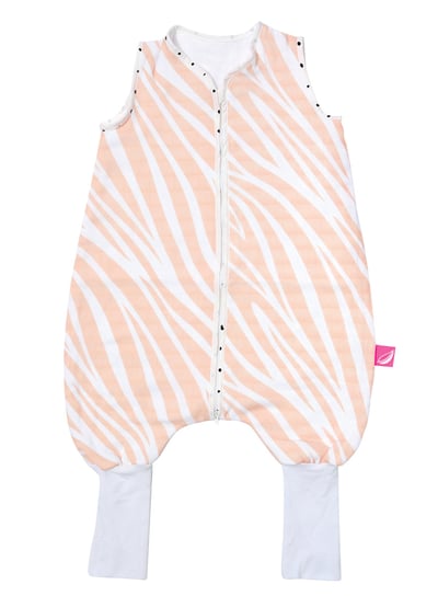 Motherhood, Śpiworek muślinowy z nogawkami 1-1,5roku, TOG 0,5; Zebra łososiowa Motherhood