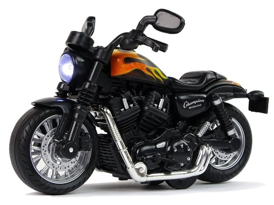 Motocykl Champion Czarny 1:14 Lean Toys