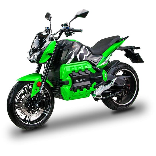 Motocykl elektryczny BILI BIKE EXTREME (6000W, 120Ah, 100km/h) zielony Bili Bike