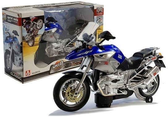 Motocykl Na Baterie ze Światłami i Muzyką Niebieski Import LEANToys Lean Toys