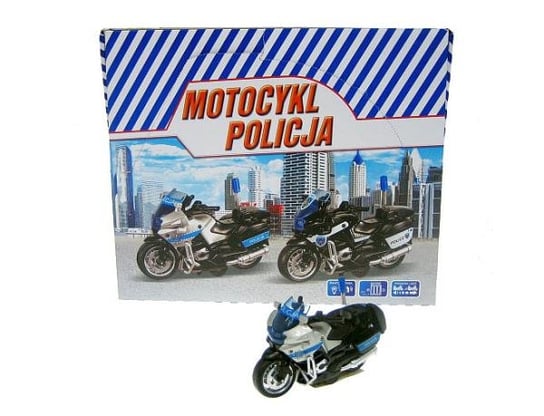 Motocykl Policja 13cm z napędem, światło, dźwięk M2217PL/DB HIPO Hipo