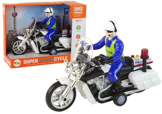 Motocykl Policyjny Motor Policja Dźwięki Światła Wóz Policyjny Lean Toys