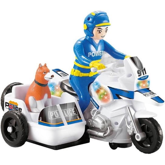 Motocykl Policyjny Z Wózkiem Na Baterie Zabawka Dla Dzieci Trifox