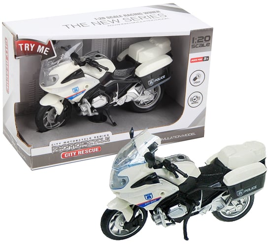 Motocykl Policyny Z Dźwiękiem I Światłem Zabawka Dla Dzieci Trifox