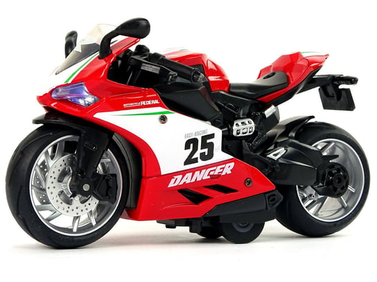 Motocykl Sportowy Czerwony 1:1 Lean Toys