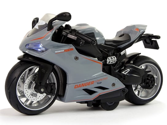 Motocykl Sportowy Szary Pomara Lean Toys