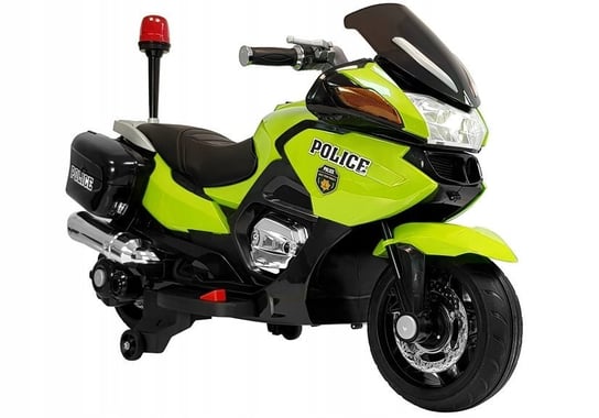 Motor Motocykl Pojazd Na Akumulator Policja Audio Mp3 Bt + Światła Led LEAN CARS