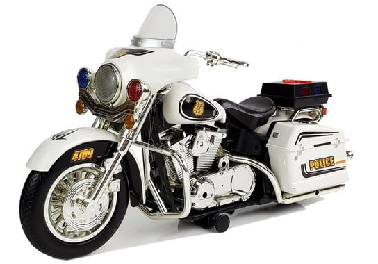 Motor Motocykl Policyjny Biało Lean Toys