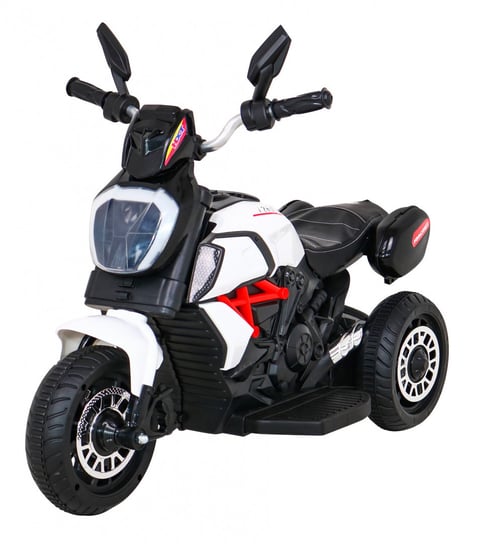 Motor Motorek na Akumulator dla Dzieci Światło Dźwięk Biały Bemi