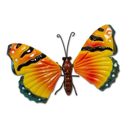 Motyl dekoracyjny 26cm żółty Saska Garden