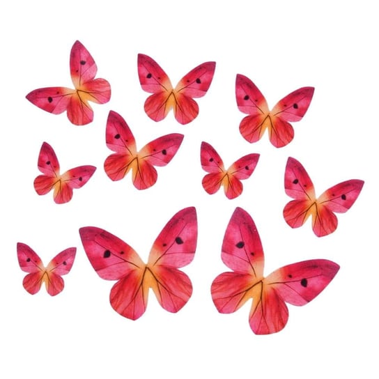 Motyle Dekoracje Waflowe Różowe 10 Szt Cake Land