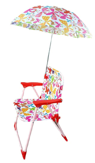 Motylki Krzesło Krzesełko Parasolem Leżak Dziec MPMAX