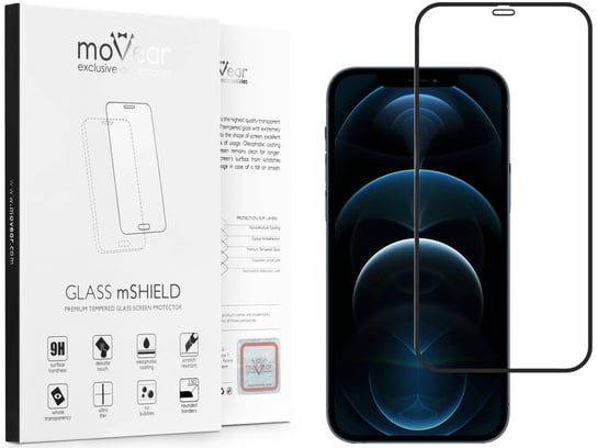 moVear 2.5D Max Matt - Matowe Szkło Hartowane Do Apple Iphone 12 Pro Max (6.7") Na Cały Ekran | Antyrefleksyjne, Do Etui, Fullglue, 9H moVear