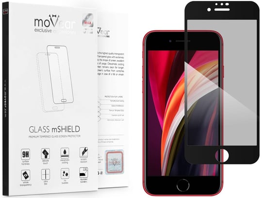 moVear 2.5D Max Privacy - Prywatyzujące Szkło Hartowane Do Apple Iphone Se (2022 / 2020) / 8 / 7 (4.7") Na Cały Ekran | Antyspy, Do Etui, Fullglue, 9H moVear