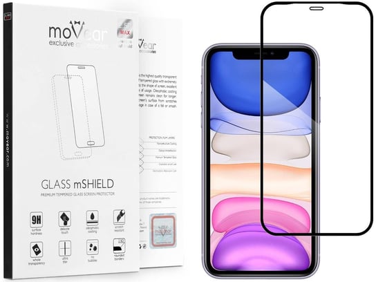 moVear 2.5D MAX - Szkło hartowane do Apple iPhone 11 / Xr (6.1") na Cały Ekran | Do Etui, fullGlue, 9H moVear