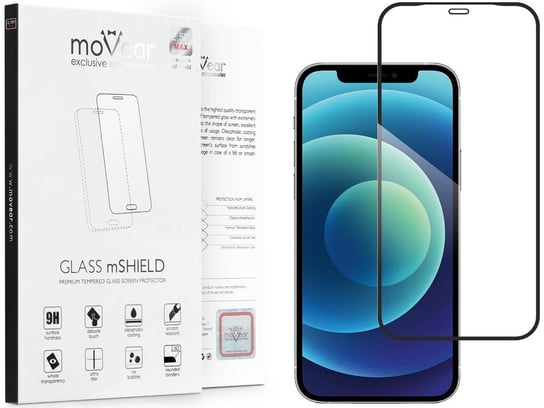 moVear 2.5D MAX - Szkło hartowane do Apple iPhone 12 Pro / 12 (6.1") na Cały Ekran | Do Etui, fullGlue, 9H moVear