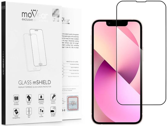 moVear 2.5D MAX - Szkło hartowane do Apple iPhone 13 Mini (5.4") na Cały Ekran | Do Etui, fullGlue, 9H moVear