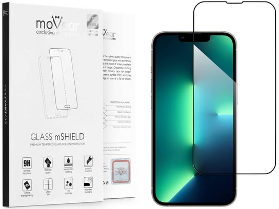 moVear 2.5D MAX - Szkło hartowane do Apple iPhone 13 Pro / 13 (6.1") na Cały Ekran | Do Etui, fullGlue, 9H moVear