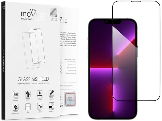 moVear 2.5D MAX - Szkło hartowane do Apple iPhone 13 Pro Max (6.7") na Cały Ekran | Do Etui, fullGlue, 9H moVear