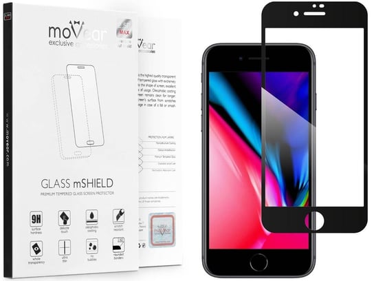 moVear 2.5D MAX - Szkło hartowane do Apple iPhone 8 Plus / 7 Plus (5.5") na Cały Ekran | Do Etui, fullGlue, 9H moVear