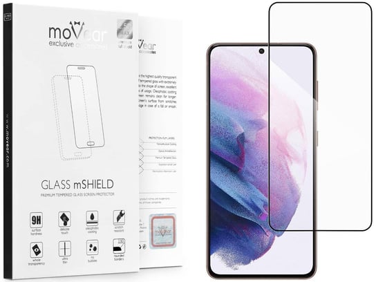 moVear 2.5D MAX - Szkło hartowane do Samsung Galaxy S21+ (Plus) (6.7") na Cały Ekran | Do Etui, fullGlue, 9H moVear